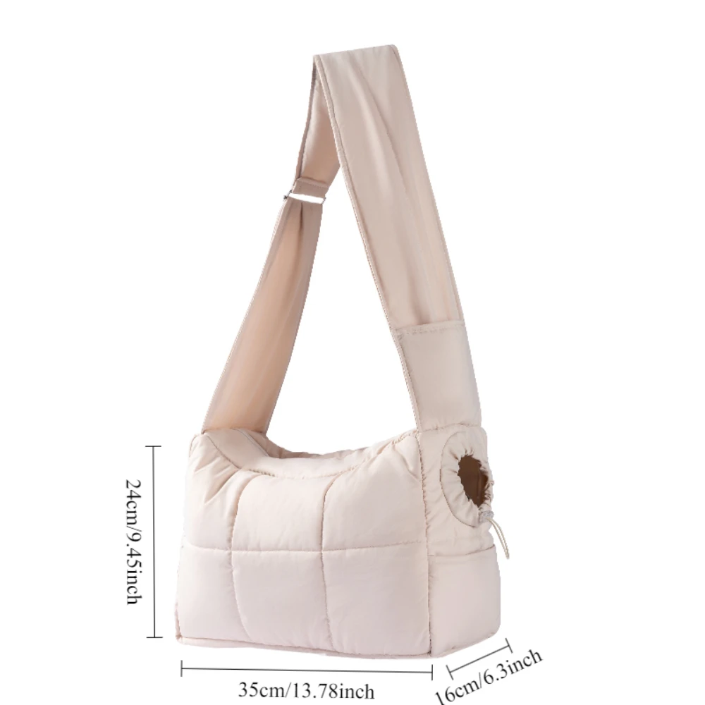 Pet Carrier Shoulder Bag Cat Carrier Sling Bag Winter Outdoor Puppy Travel Portable Warm Cat Walking