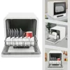 4.8L Portable Mini Dishwasher 110V Compact Countertop Dishwasher Deep Clean Efficient Operation Eco-friendly White 5