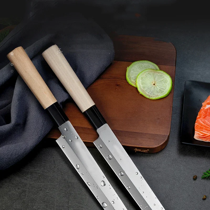 50Cr15Mov Japanese Sashimi Sushi Knife Fish Fillet Raw Slicing Knife Stainless Steel Carving Cooking Cleaver