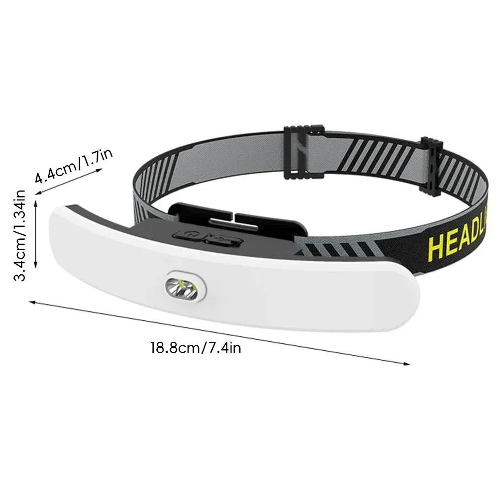 1Pc Portable Wide Beam 42LED Headlamp USB Rechargeable COB LED Head Flashlight Lightweight Waterproof Running LED Headlight