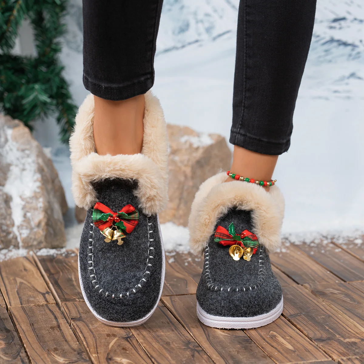 Women's Boots 2026 Hot Selling New Item Women's Winter Round Head Plush Warm Short Tube Flat Bottom Snow Boots Plus Size 43