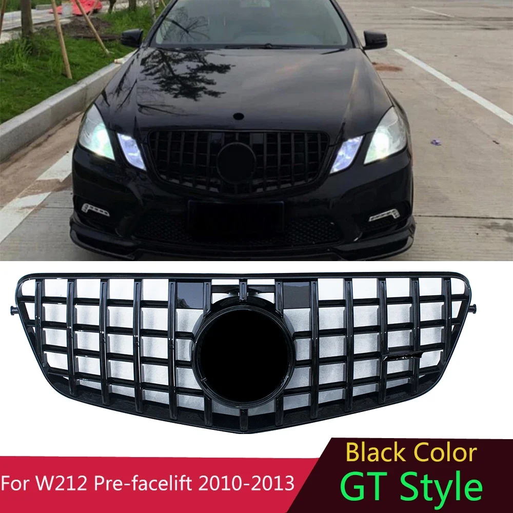 

2010-2013 Черный GT R Стиль CarStyling решетка для Mercedes Benz E класс W212 Pre-facelift E200 E250 E300
