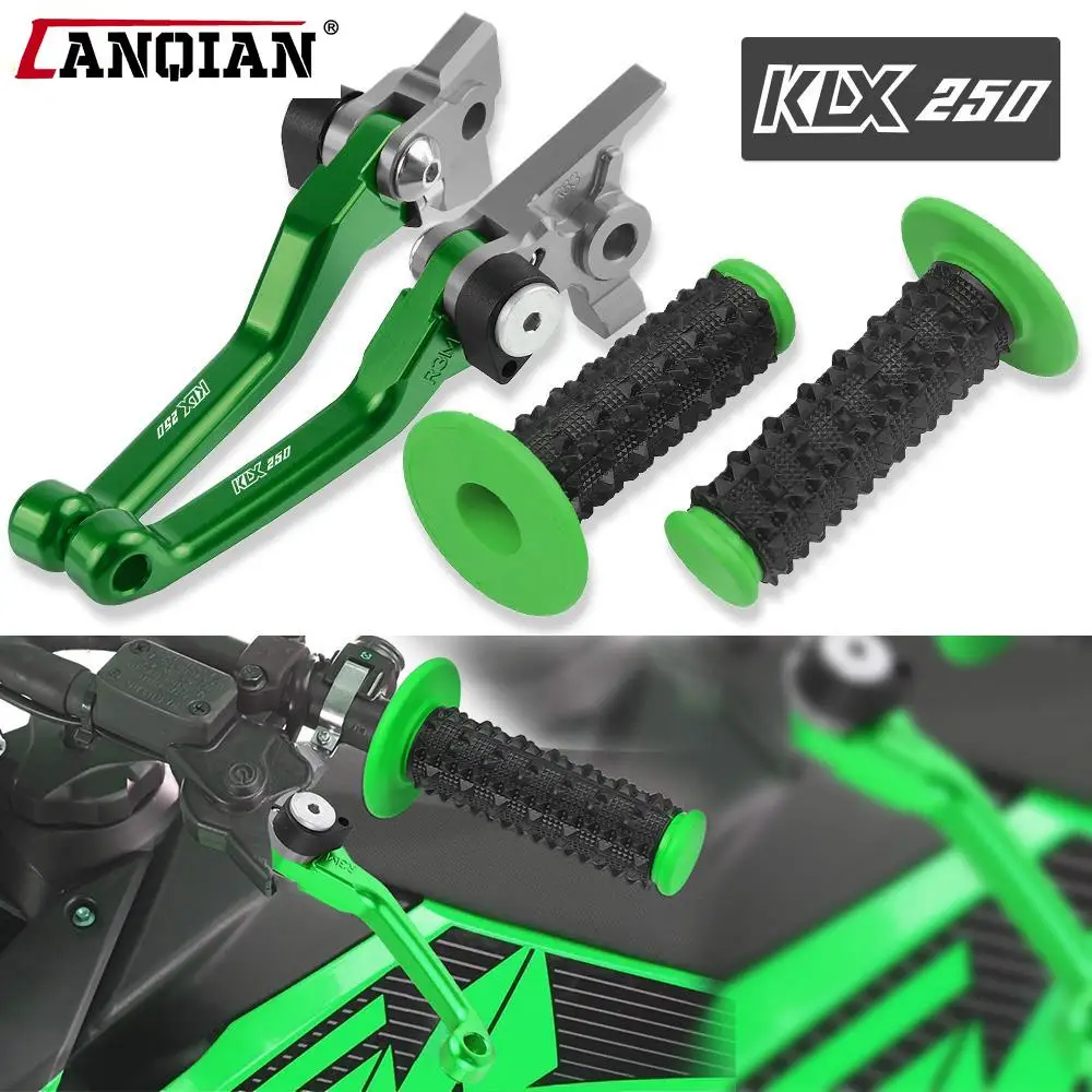 

Motorcycle CNC Dirt Bike Brake Clutch Levers 7/8'' Rubber Handle Bar For Kawasaki KLX 250 KLX250 D-TRACKER 1993-1997 Accessories
