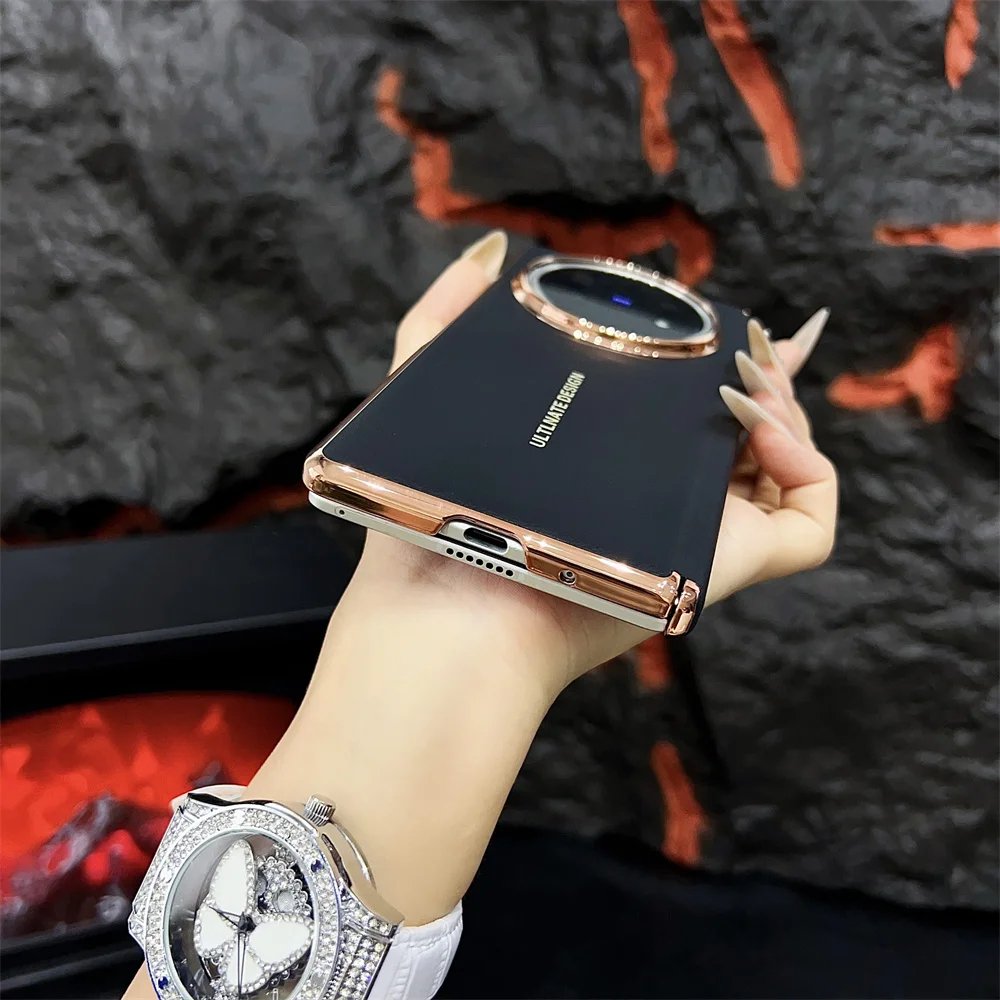 Luxury PU Leather Skin Plating Protective Back Cover Case