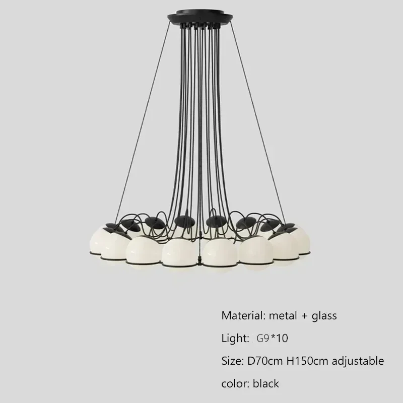 Black 10 light D70cm