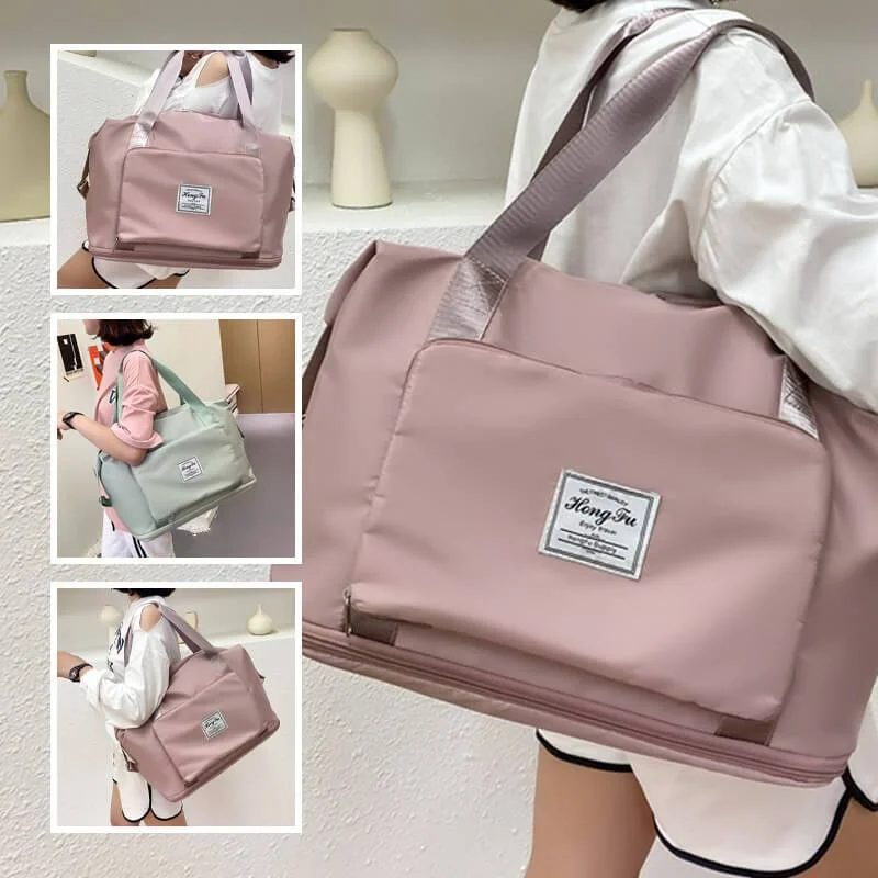 Large Capacity Folding Travel Bag Portable Foldable Travel Lightweight Waterproof Multifunctional Oxford Fabric Bag Tote Handbag