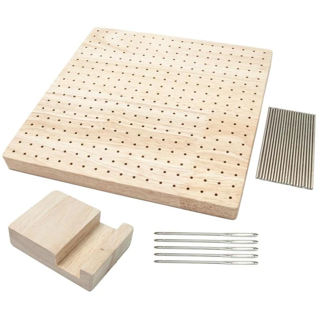 Wooden Bamboo Crochet Blocking Board Kit With Stainless Steel Rod Pins For  Woolen Knitting Sewing Crafting DIY Practical Gifts