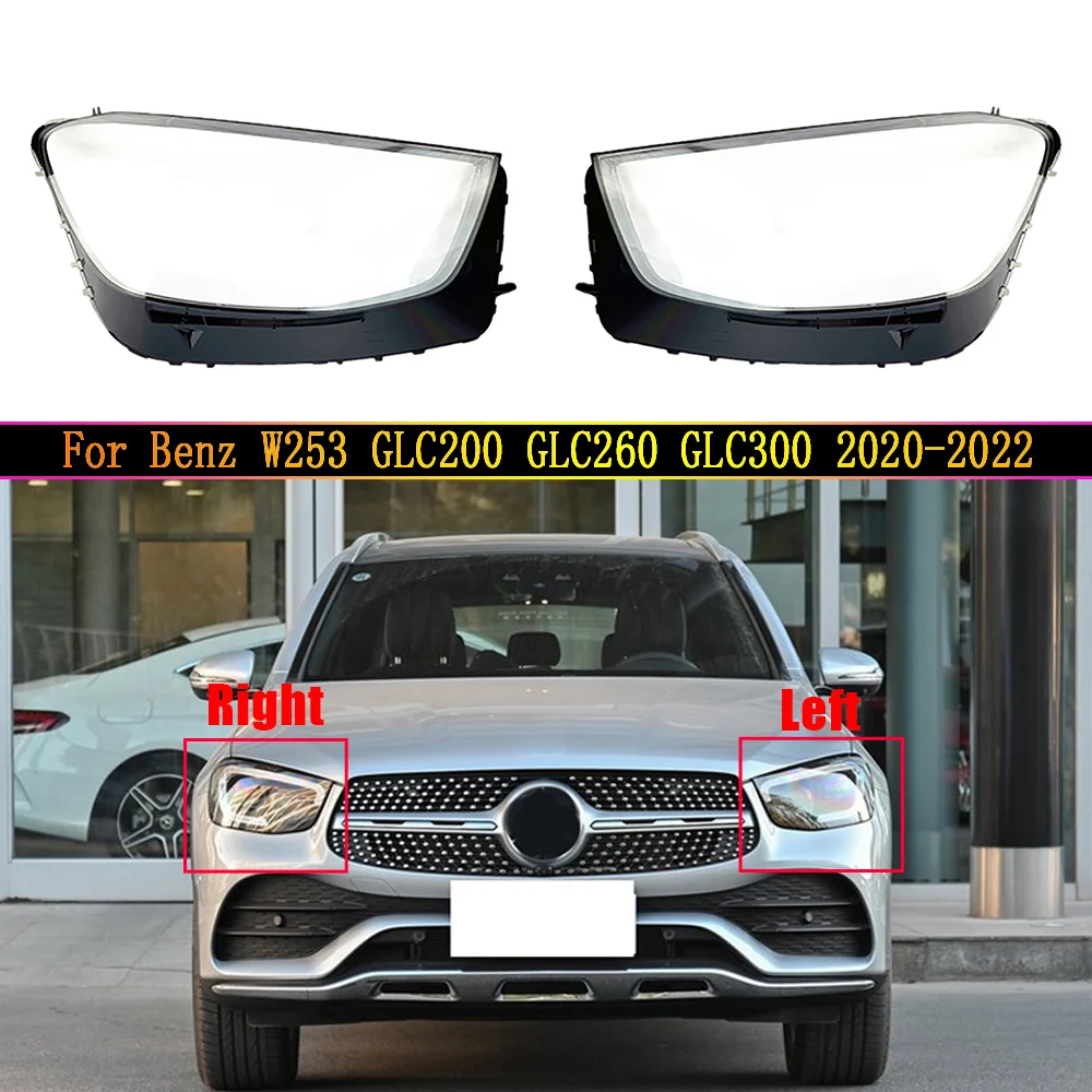 

Car Headlight Lens For Mercedes-Benz W253 GLC200 GLC260 GLC300 2020 2021 2022 Headlamp Cover Replacement Auto Shell Transparent