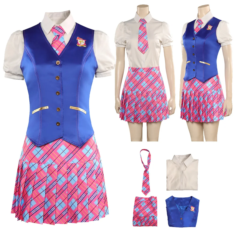 

Barbier Blair Cosplay School Uniform Costume Women Girls Tops Skirts Vest Tie Full Set Outfits Halloween Carnival Fantasia Suit