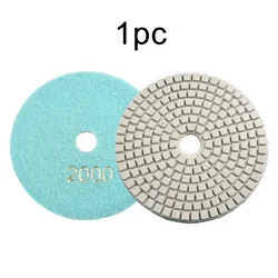 4 - Inch Diamond Polishing Pads for Wet/Dry Sanding and Grinding - Granite, Stone, Concrete, Marble - 100mm Hook & Loop Backed (2000grit)