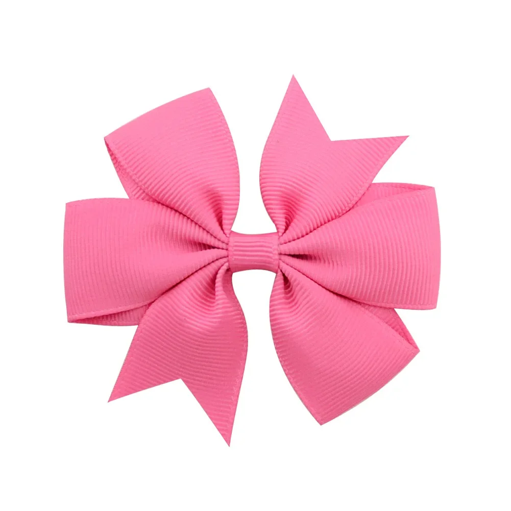 Vibrant Solid Grosgrain Ribbon Hair Bows for Girls - Boutique Hair Clips & Accessories