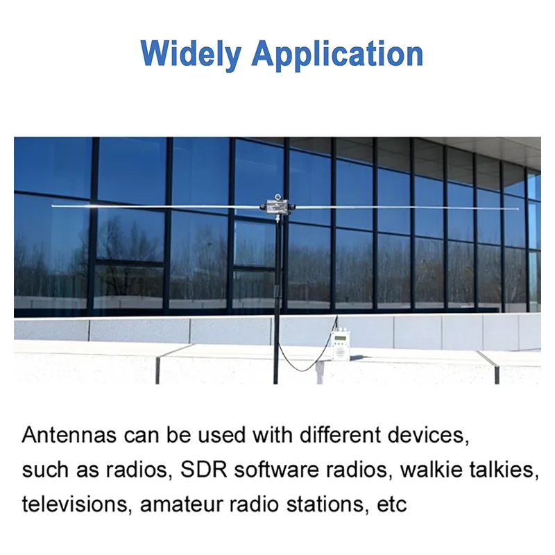 GA506 Portable Shortwave Radio Antenna,AURSINC Full Band Dipole Antenna Receiving: 2.3-899MHz Transmission: 90-450MHz