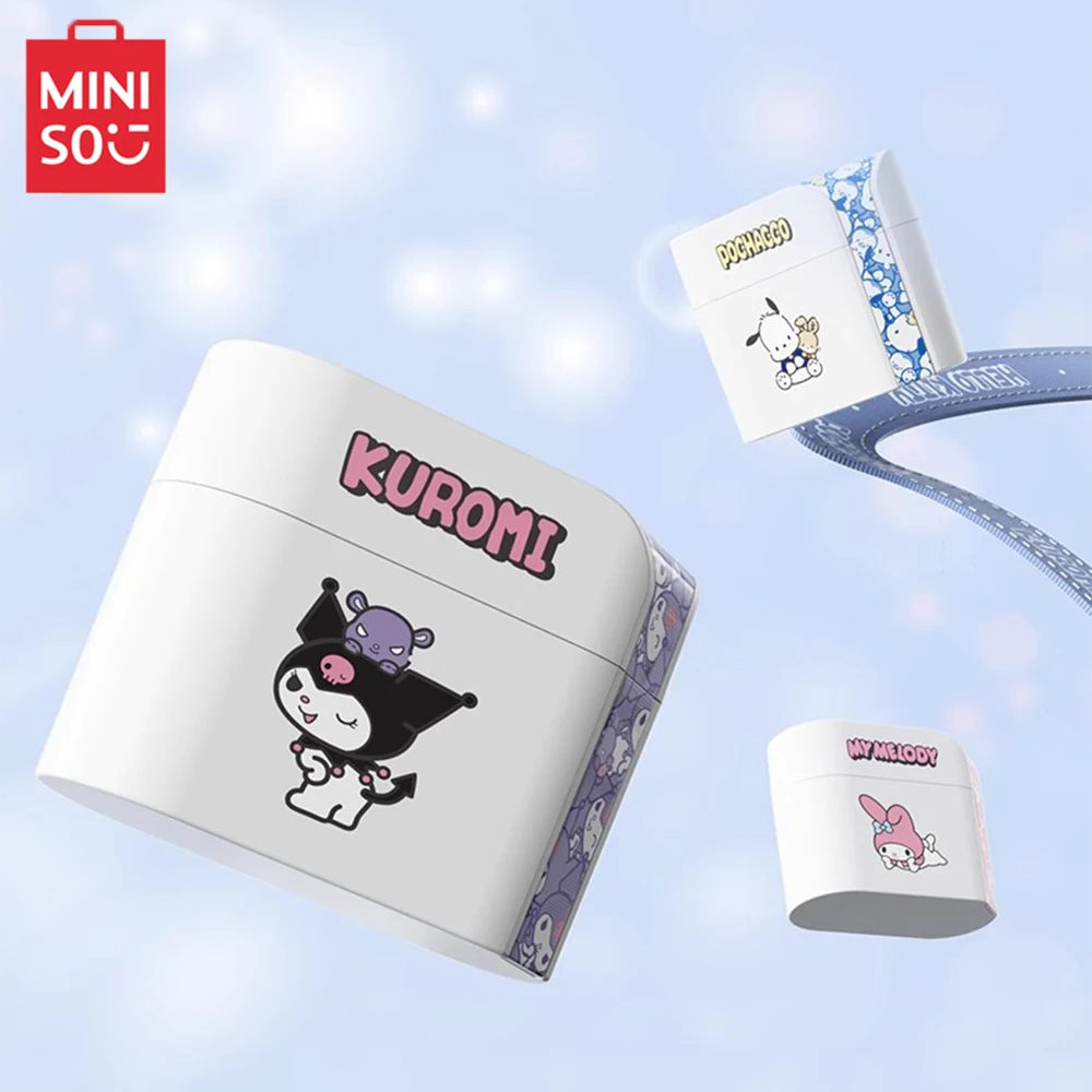 

2023 New Miniso Kt My Melody Portable In-Ear Earphones Legal Copy Cute Kuromi Cinnamoroll Pochacco Wireless Bluetooth Earphones