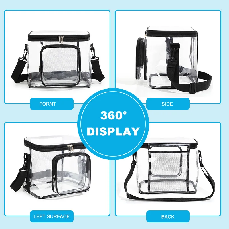 transparent 15L Picnic Bag square large capacity Men Women Lunch Bag Office Outdoor Camping Picnic Beach storage bag Waterproof