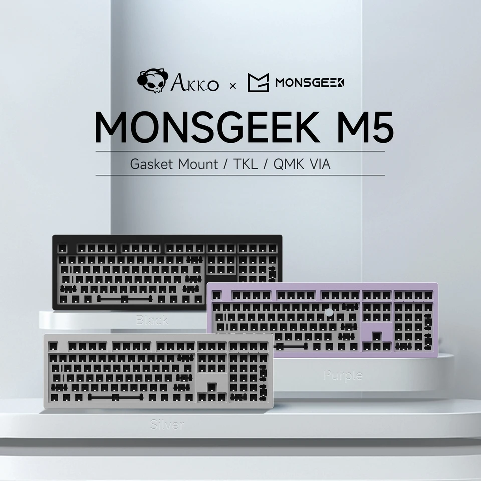 MonsGeek M5 VIA/QMK Mechanical Keyboard CNC Aluminum Kit Full Size