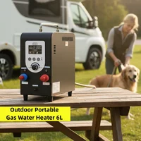 Chauffe-eau sans réservoir au propane portable, rechargeable, batterie et pompe DC12V pour douches de camping en plein air et camping-car 1