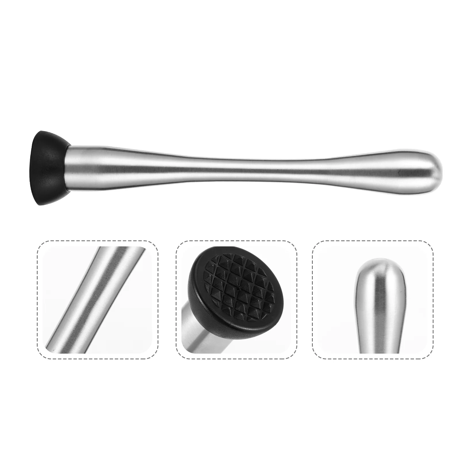 

Long Stainless Steel Cocktail Muddlers Stable Muddled Fruit Mint Lime Lemon Muddler Bar Supplies 23cm Style 1