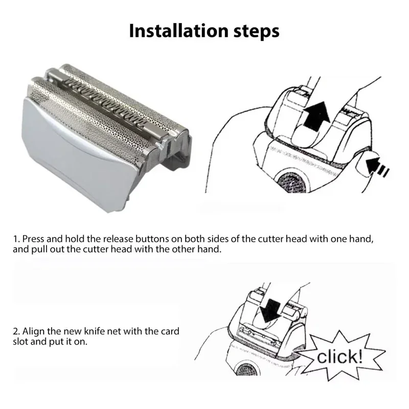 51S Replacement Head Foil&Cutter blade for Braun Series 5 and 8000 Series 590cc 8595 8985 8975 8991 8995 8985 wfs1 wfs2