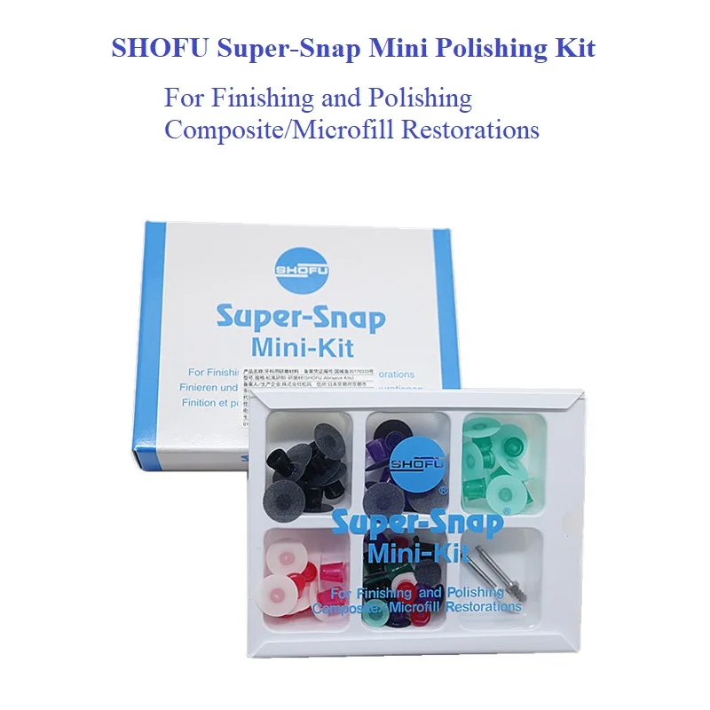 Highly Flexible SHOFU SuperSnap Rainbow Mini Polishing Kit Dental