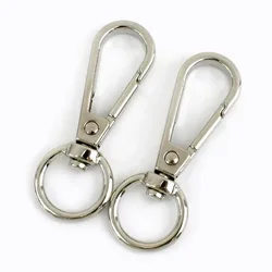 Versatile Metal Buckle Set: Small Carabiner Lobster Clasps for Bags, Straps, Dog Collars, Keychains, and DIY Projects (Silver)