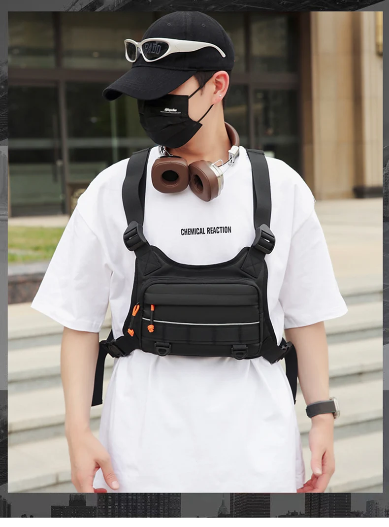 Description Picture 4 of itemTactical Fishing Chest Bag Molle Sports Hunting Rig Pouch Outdoor Hiking Clingbing Cycling Bags Men Large Front Vest Fanny Pack