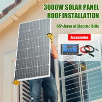 Kit de panneaux solaires monocristallins 6000W, panneau photovoltaïque étanche, adapté aux maisons, aux camping-cars, aux yachts et aux systèmes hors réseau 2