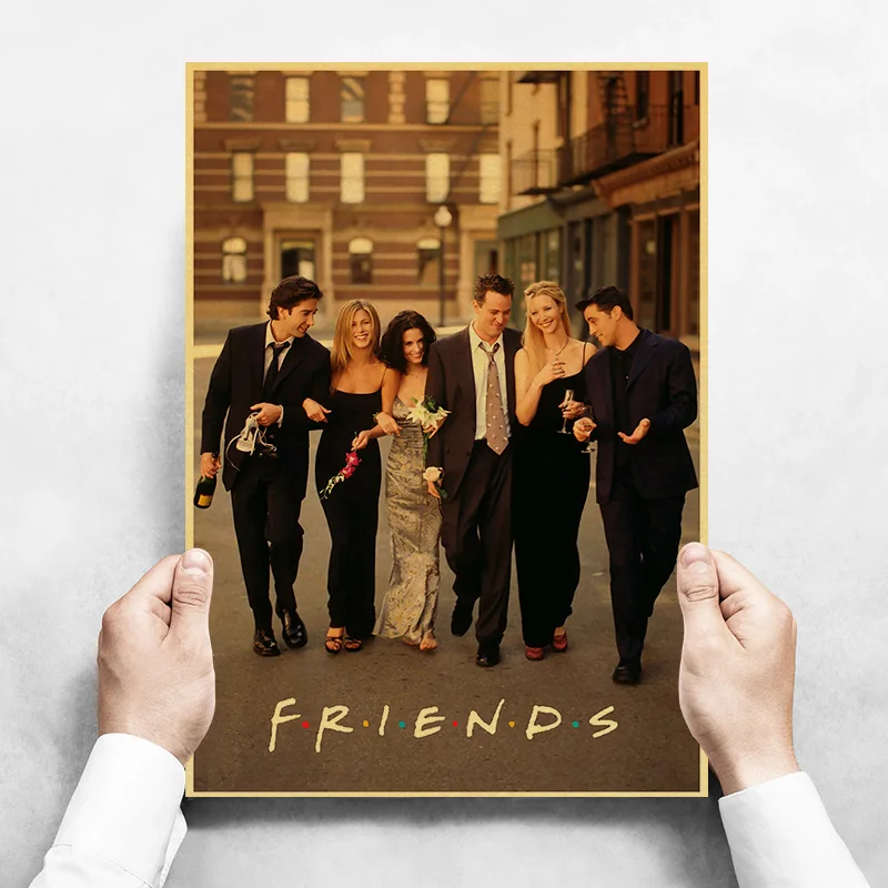 Hot Classic Canvas Painting Fiction Movie Posters The Office Friends Tv Retro Home Wall Decor Poster Film Art Painting Pictures Peckshirt