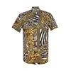 Men's Leopard 3D Printed Shirts For Men Short Sleeve Button Down Casual Shirt Ropa Hombre New Mens Blouses Clothing Quality Tops 6
