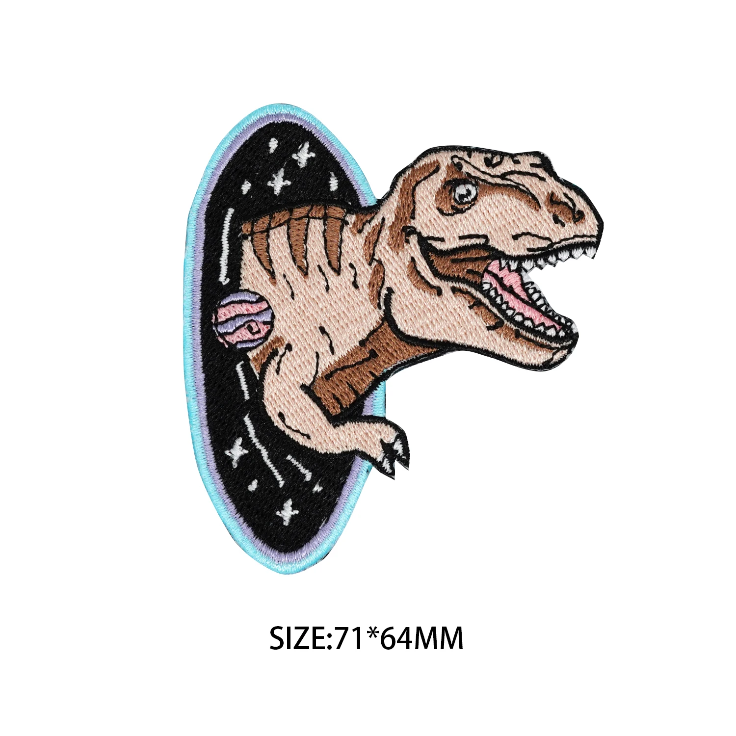 Patch Di Dinosauro Universe Patch Tyrannosaurus Rex Patch Di Ricamo Ferro Su Toppe Per Abbigliamento Adesivo Da Stiro Ricamato