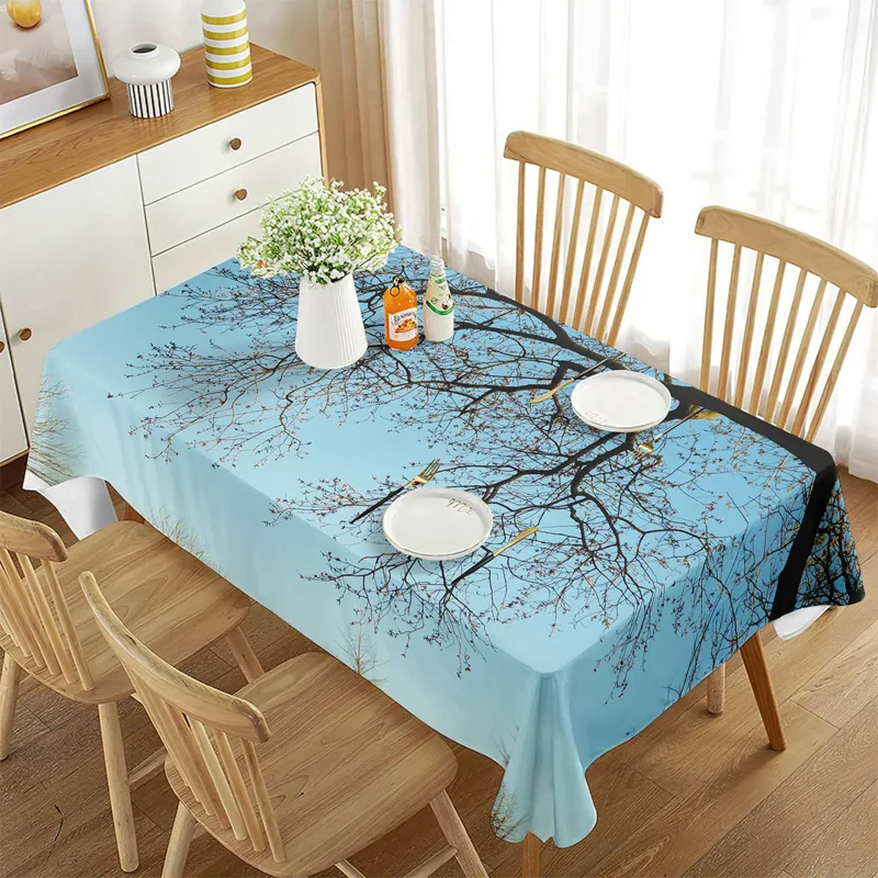 

Tree Branch Tablecloth Brown Branches Table Cover Home Decor Rectangular Tablecloth for Kitchen Dining Room Banquet Decoration