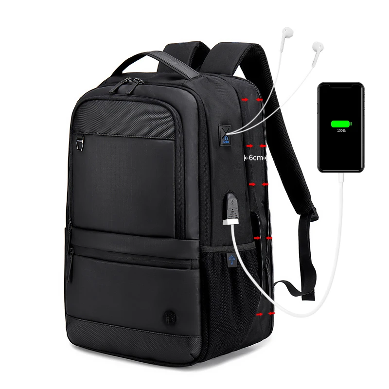 Arctic Hunter 2023 New Waterproof Polyester Casual Business Men's Computer Backpack Shockproof Computer Compartment 4