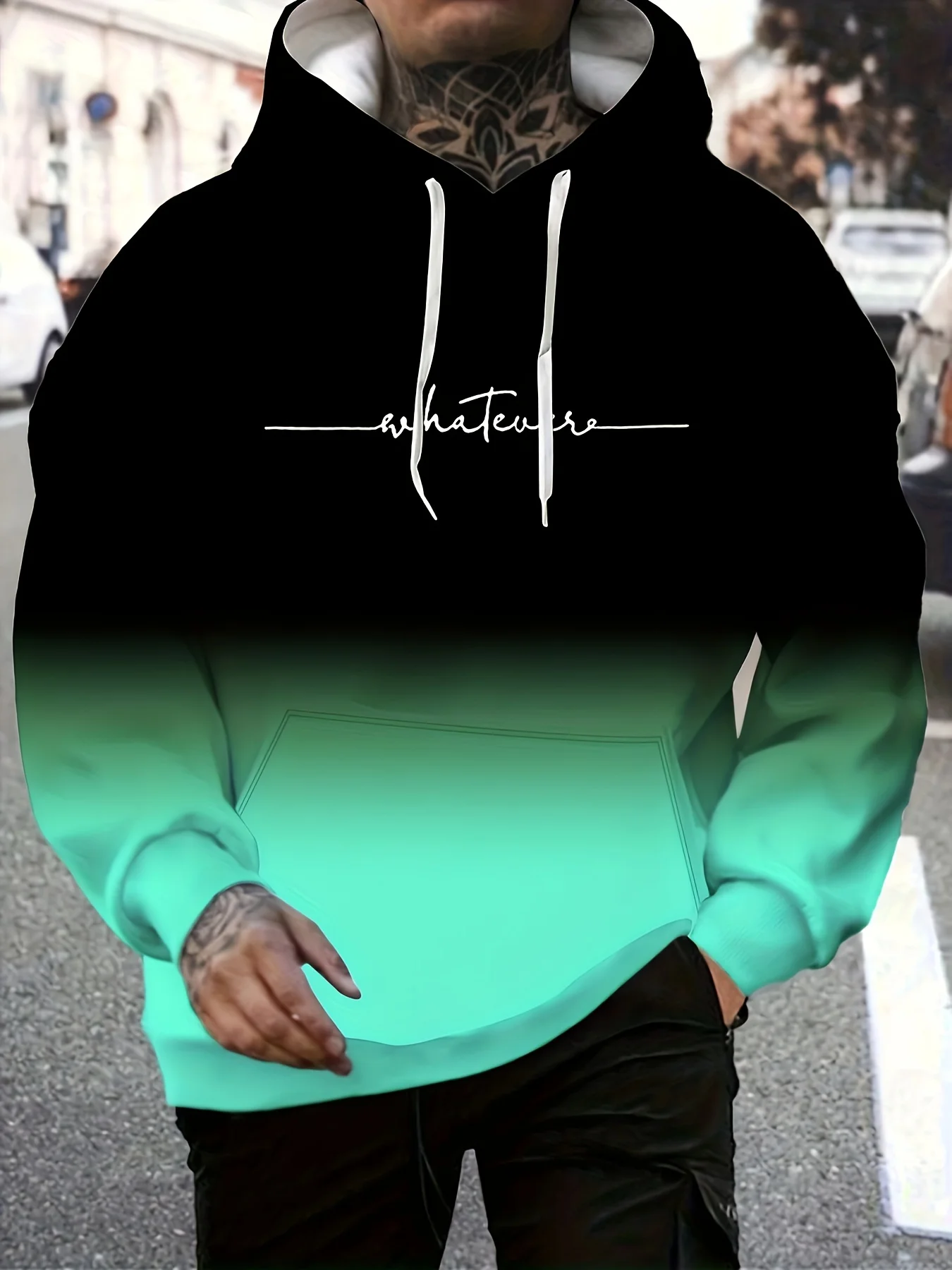 Pull à capuche graphique homme KAPPA coton blanc moyen CO75