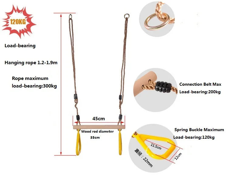 Baby Hanging Swing Hanging Wood Children Kindergarten Toy Outside Indoor Small Basket Beige Swinging Rocking Baby Toy Kids Gift children swing toys