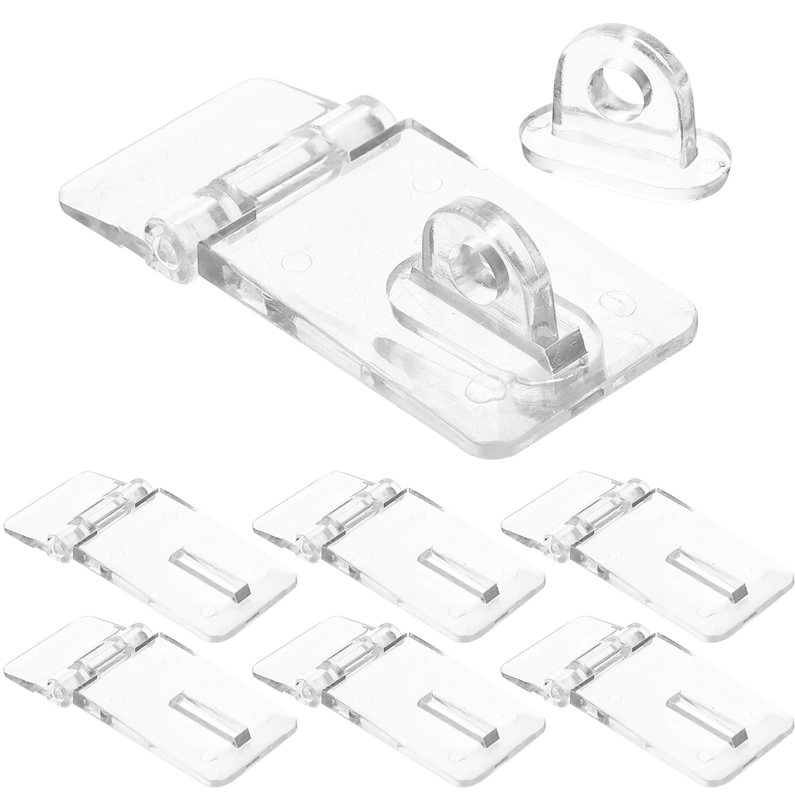 10pcs Acrylic Hasp Buckle Clear Latch Hasp Lock Latch Buckle for Jewelry Boxes