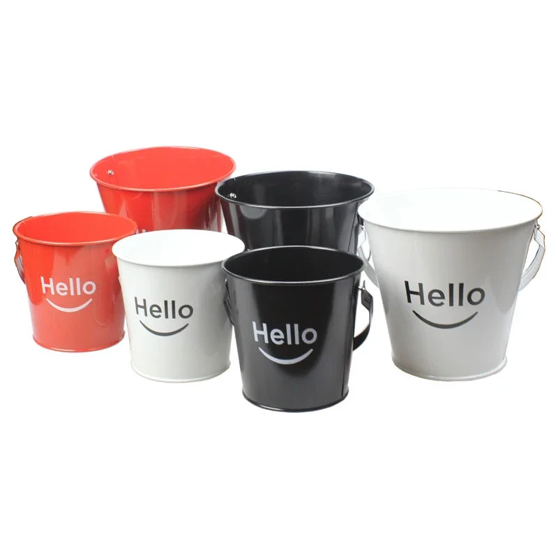 Ice Seafood French fries Snack Bucket Fried Chicken Bucket Beer Cooler Creative Stainless Steel Tableware Can Cooler Can Coozie