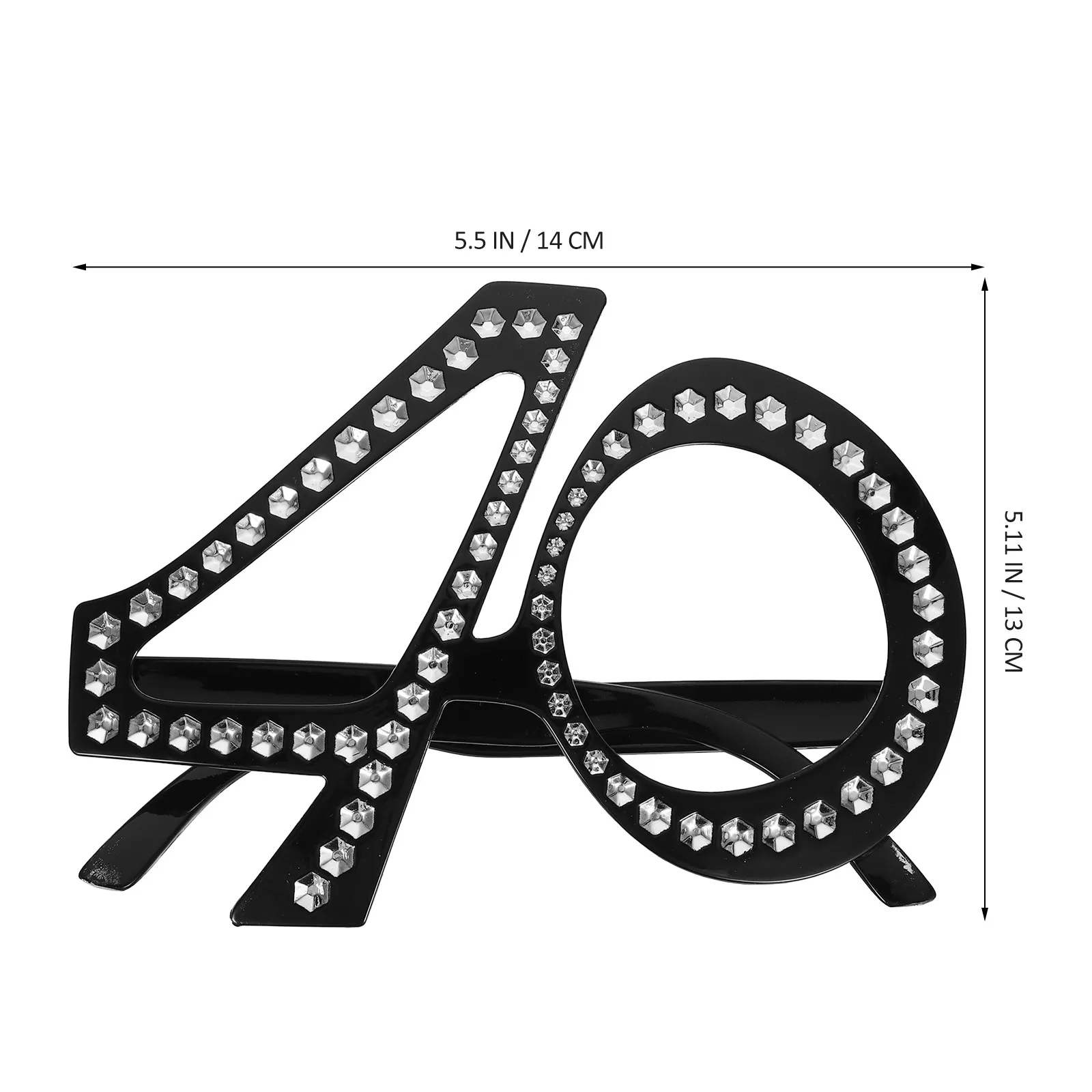 40번째 생일 안경 숫자 파티 사진 부스 소품 가볍고 휴대 가능한 생일 안경 장식 안경 사진 소품