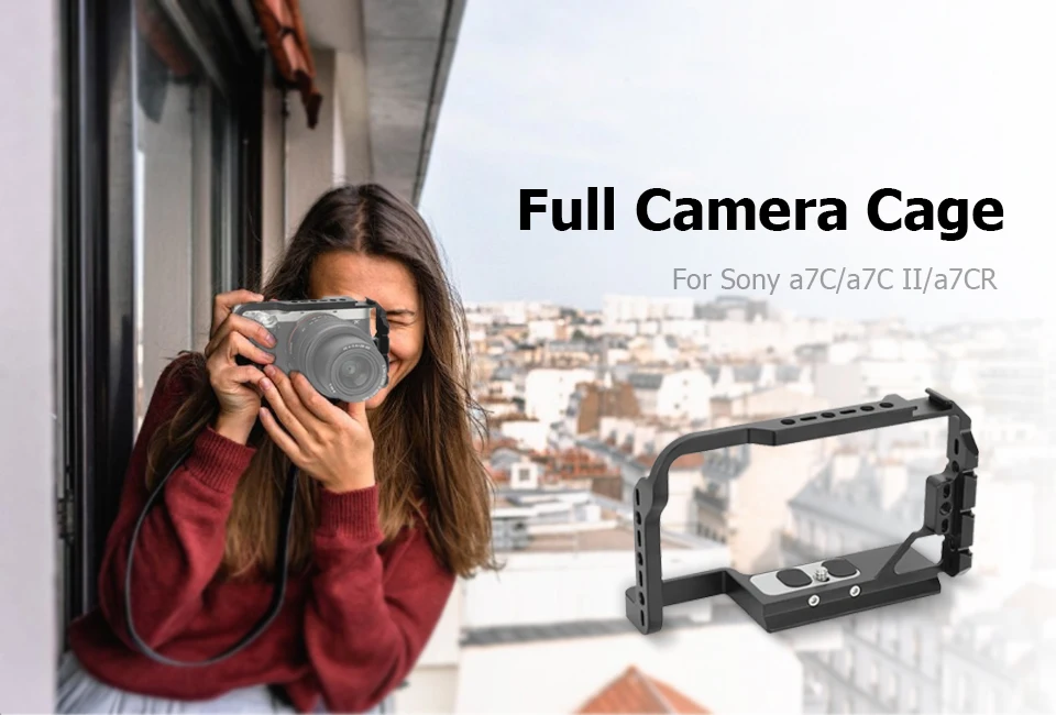 Full Camera Cage for Sony a7C/a7C II/a7CR With Integrated Arca-Type Base Camera