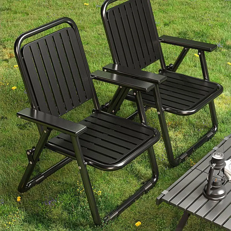 Chaise pliante extérieure avec dossier imperméable et anti-UV pour pêche, camping et pique-nique
