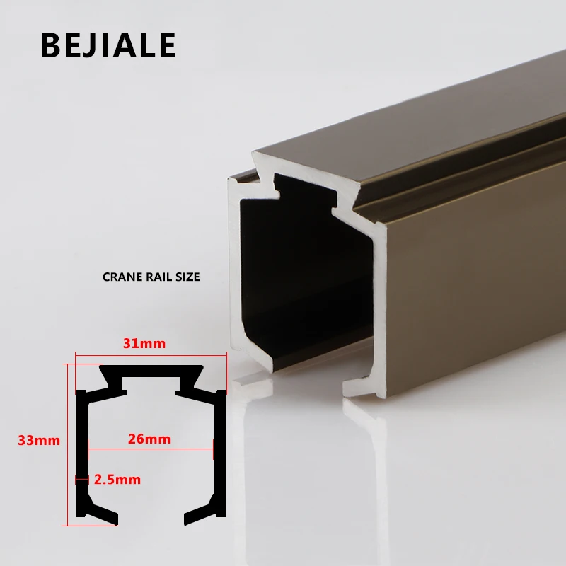 BEJIALE Sliding Door Pulley Silent Wooden Track Kitchen Balcony Inclined Plane Sliding Door Roller