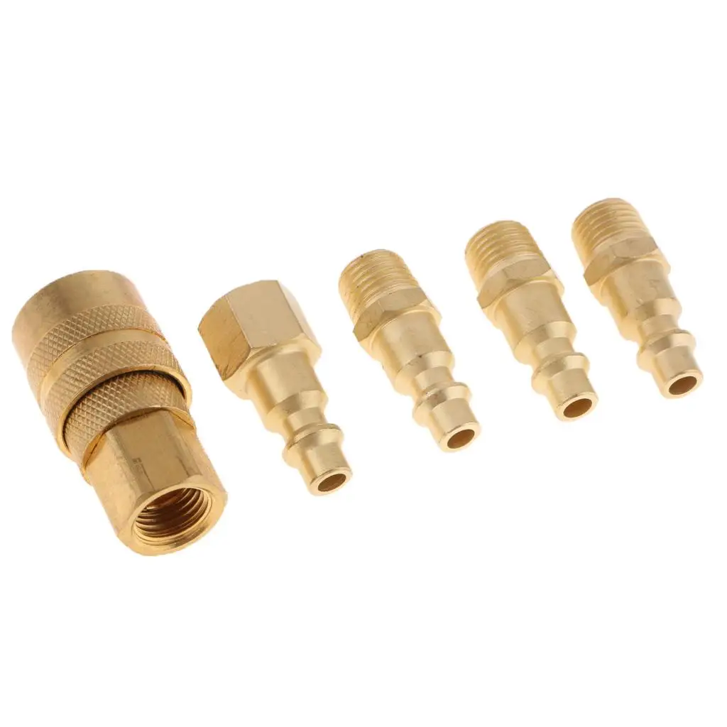 

5pc Air Quick Connection Couplings Connector Set 1/4'' NPT Coupler / Plug