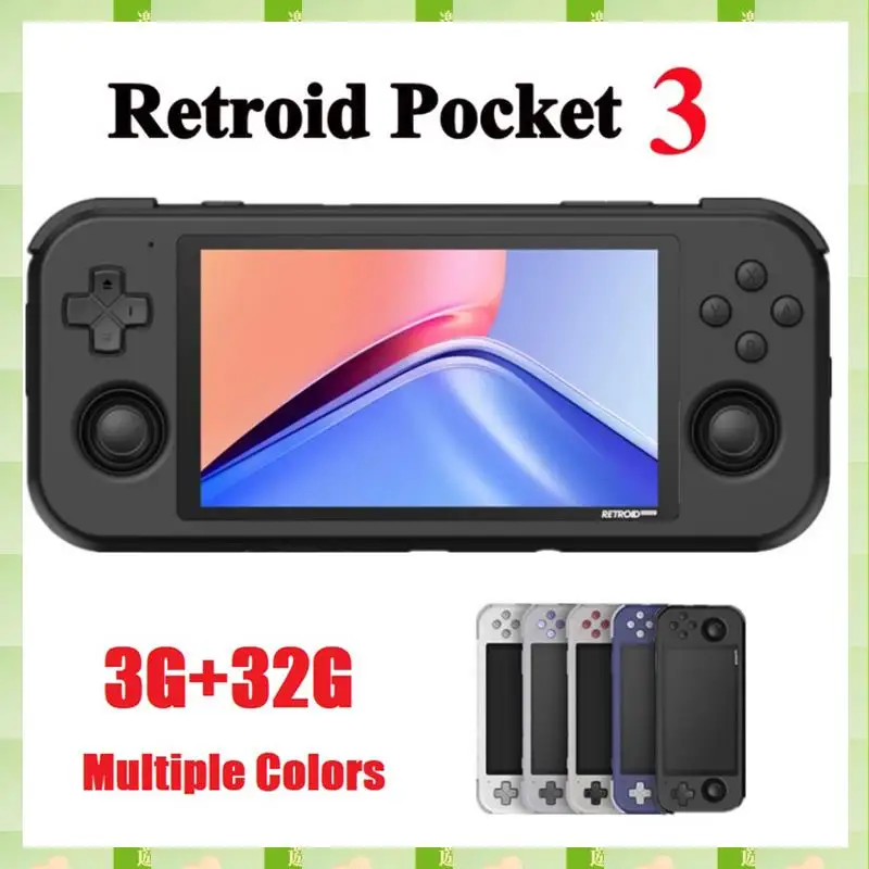 Retroid Pocket 3 Retro Game Console 3G+32G 4.7 Inch Touchable IPS Screen Android 11 OS B
