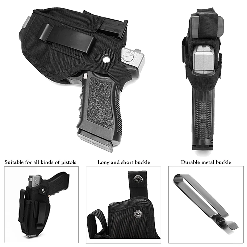 Tactical Gun Holster Bullet Clip Pouches Concealed Carry Holsters Belt Clip IWB OWB Airsoft Pistol Bag for All Size Handgun pistol holster gun holster gun bag gun accessories
