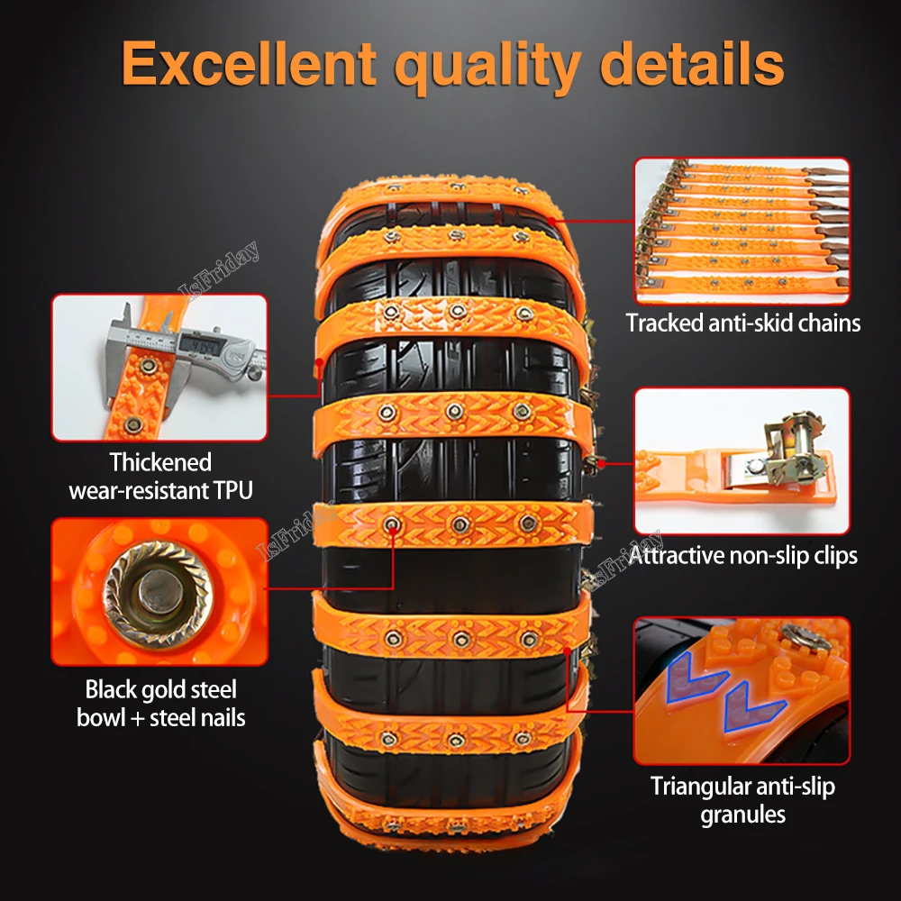 ISFRIDAY Automobile tires, anti slip chains, vans, sedans, off-road vehicles, snow chains should be universal