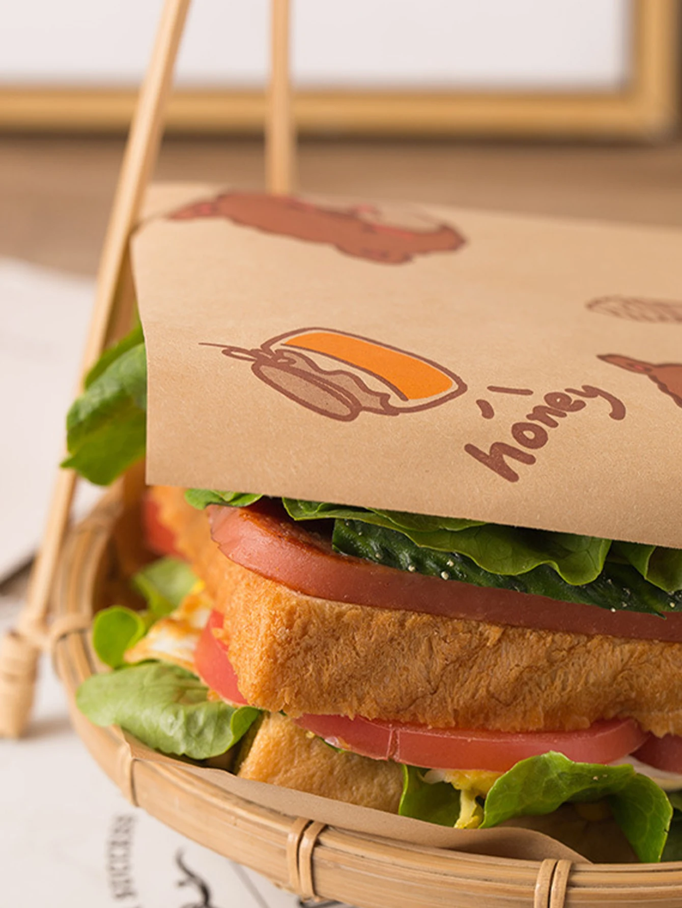 50PCS Grease-Resistant Kraft Paper Food Wrapping Sheets – Oil-Proof Sandwich, Burger, F... - SKU PFWS1045 - UGI Packaging