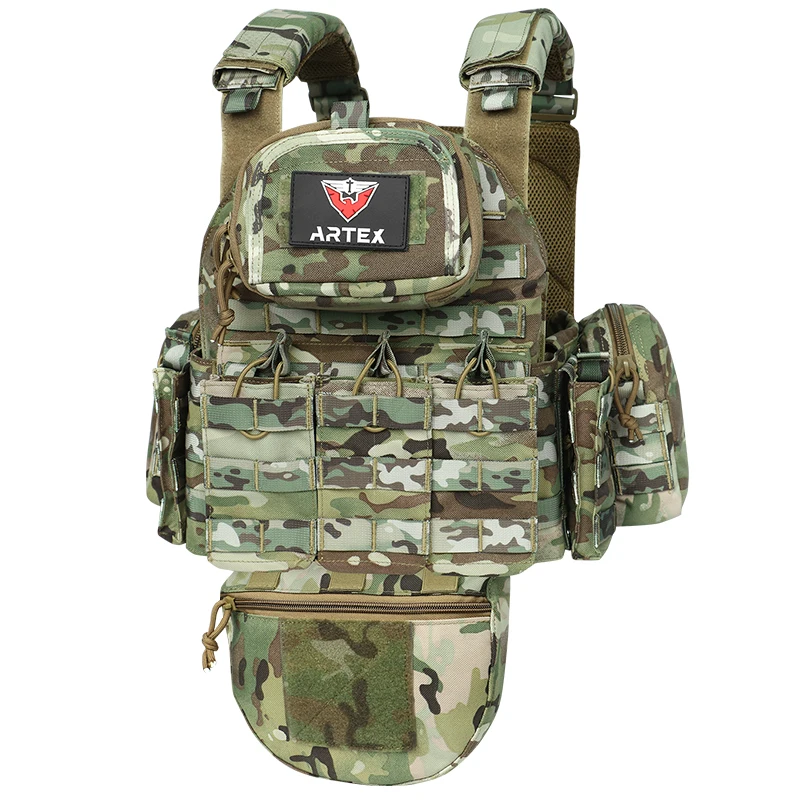 Artex 1000D High-Strength Wear-Resistant Waterproof Modular Tactical Vest Airsoft Vest CS Game Outdoor 8128