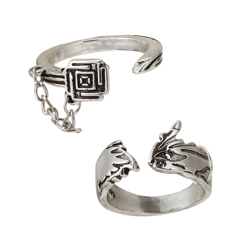 Mode Anime BLEACH Kurosaki Ichigo Ringe Cosplay Requisiten Schmuck Zubehör Unisex Paar Liebhaber Ring Einstellbare Geschenke – Detail 3