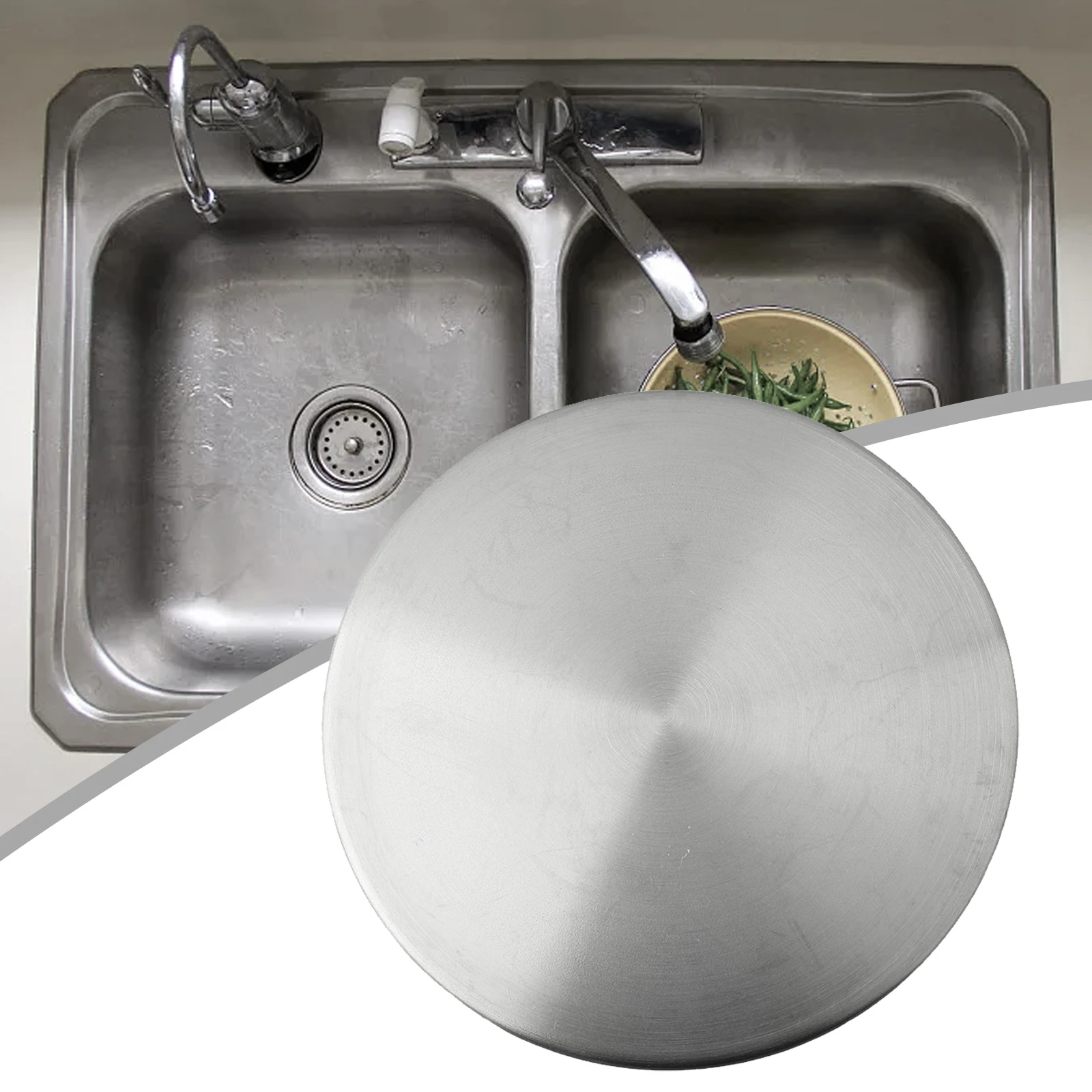 

1PCS Stainless Steel Sink Decorative Cover Sink Strainer Covers Drainer Lid Garbage Disposal Handle Cover For Home Kitchen