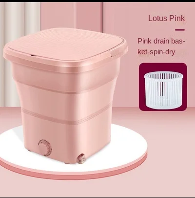 Folding Washing Machine Small Bucket Portable Fully Semi-automatic Washing Underwear Panties Socks Baby Clothes New
