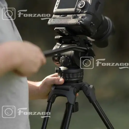 E-Image GH06 헤드, 2 단 탄소 섬유 삼각대 다리, 간편한 잠금 베이스 플레이트, 밸런스 조정 범위 제공