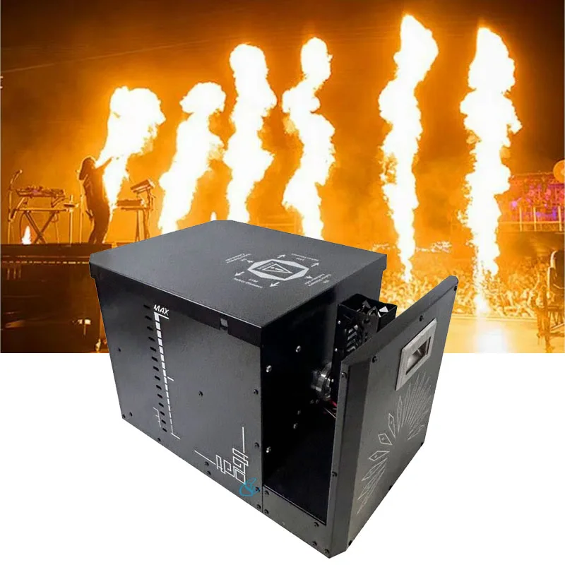 320W Stage Flame Machine Single Head Fire Jet Effect DMX512 Dynamic Flame Stage Pyrotechnic Machine Outdoor DJ Party